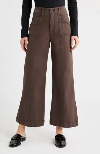 PAIGE Anessa High Waist Ankle Wide Leg Utility Pants | Nordstrom | Nordstrom