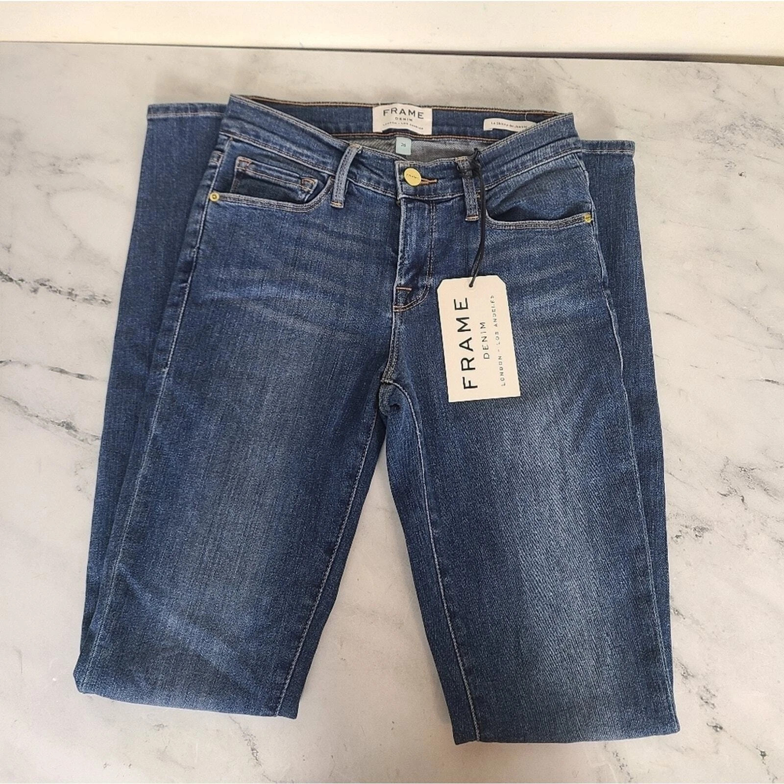 Frame Denim Le Skinny De Jeanne Blue Jeans 26 NWT | eBay US