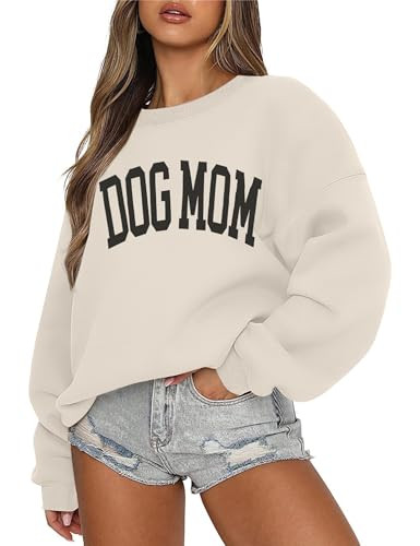 KNEYATTA Dog Mom Sweatshirt Women Dog Lover Sweatshirt Funny Graphic Fall Sweatshirts Mom Pullove... | Amazon (US)