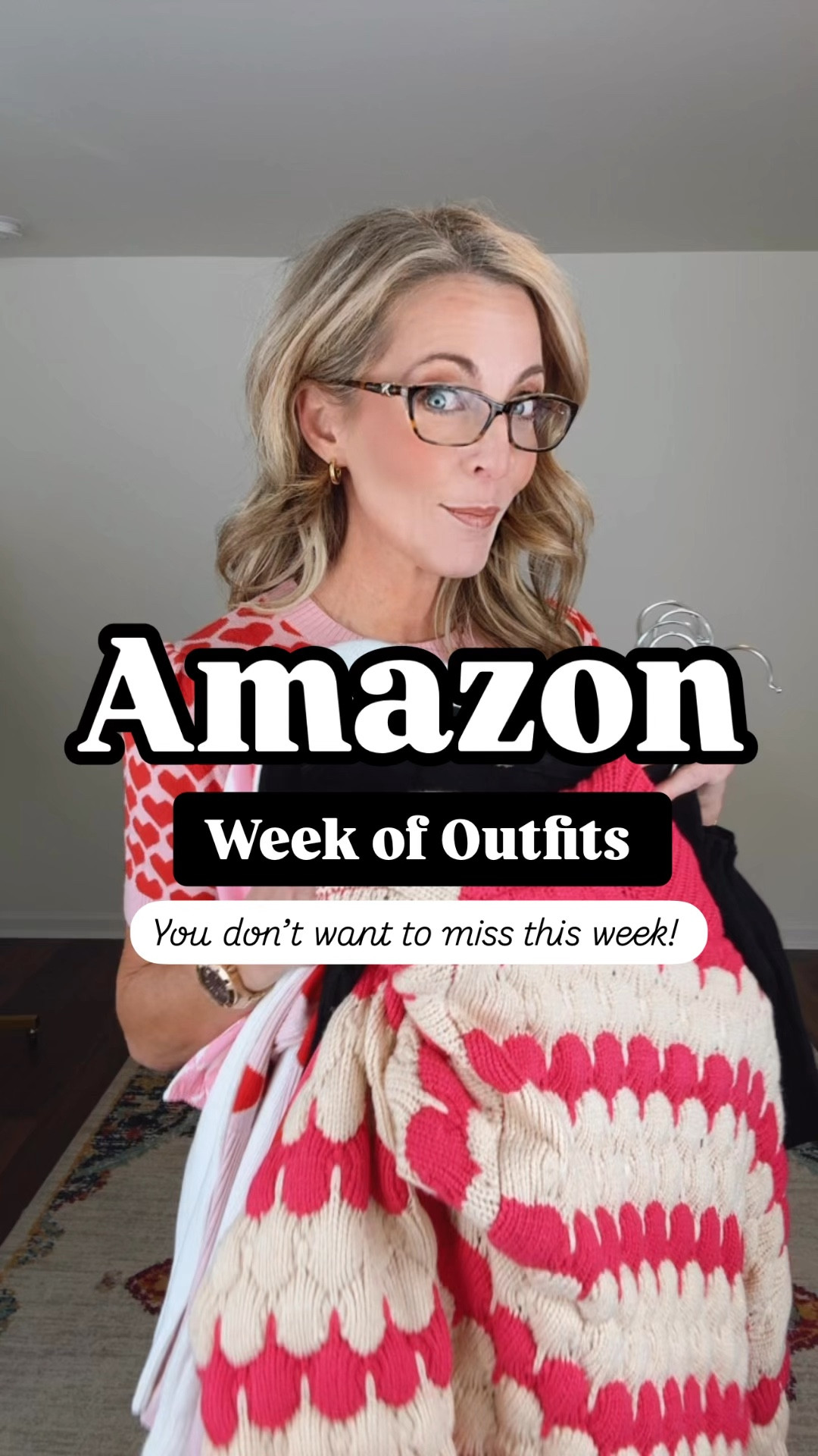 Here’s a week of Valentine’s Day-inspired outfits featuring lots of pink with a pop of animal print, perfect for a stylish, flirty, and fun wardrobe! 
Fun red and top pants size small 
Heart sweater and skirt - size small 
Xoxo sweater and jeans - size small and size 2 
Pink dress size samll 
Jumpsuit size small - chunky cardigan size small  

#LTKWorkwear #LTKFindsUnder50 #LTKStyleTip