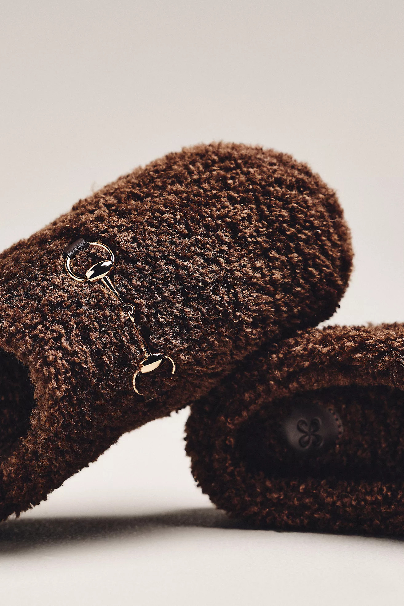 Maeve Sherpa Fleece Bit Scuff Slippers | Anthropologie (US)