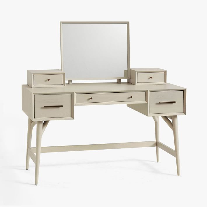 west elm x pbt Mid-Century 52" Vanity Desk Set | Pottery Barn Teen