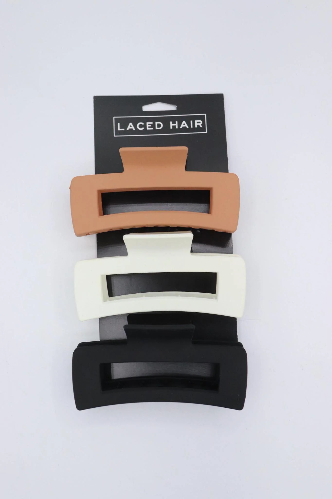 Laced Hair Square Claw Clip (3-Pack) | Laced Hair Care