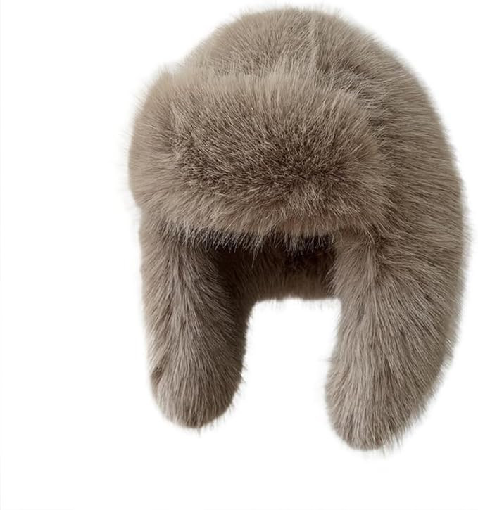BSYLOO Luxurious Faux Mink Fur Ladies Trapper Hat，Pure Color Simplistic Women’s Winter Hat，... | Amazon (UK)