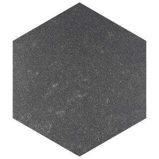 Merola Tile Traffic Hex Dark Grey 8-5/8 in. x 9-7/8 in. Porcelain Floor and Wall Tile (11.5 sq. f... | The Home Depot