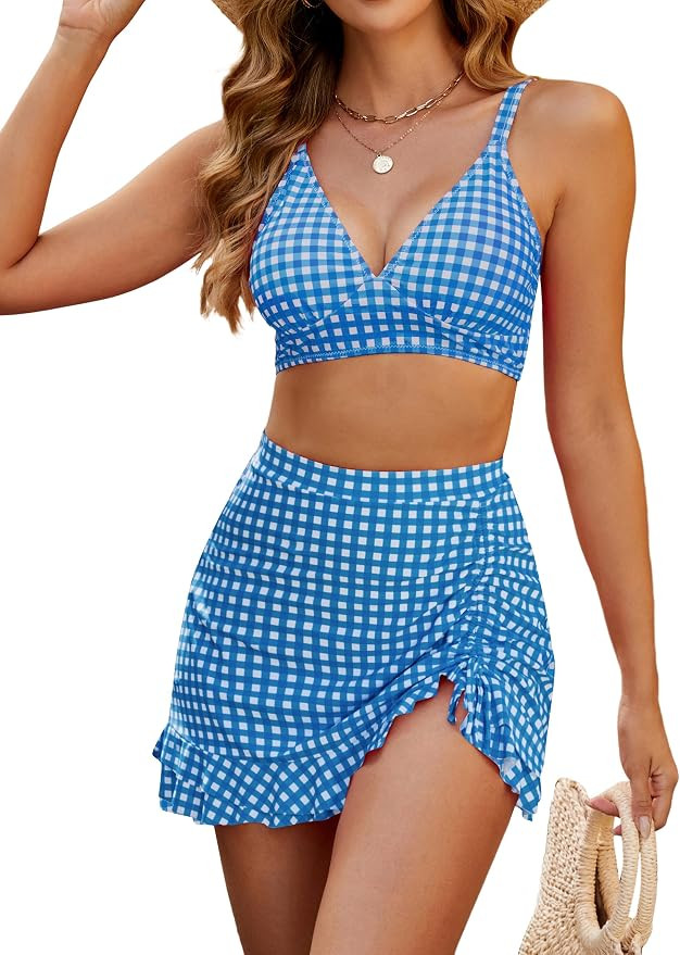 Blooming Jelly Women's High Waisted Bikini Sets Tummy Control Bathing Suit Two Piece Swim Suit 20... | Amazon (US)