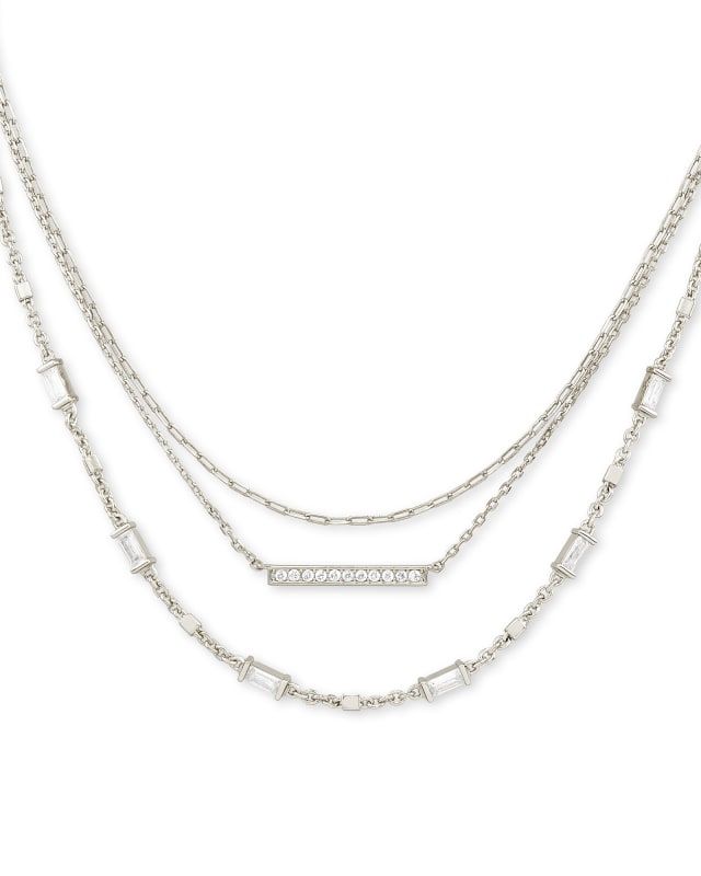 Addison Triple Strand Necklace in Silver | Kendra Scott