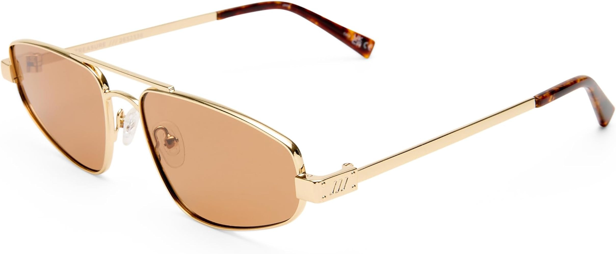 Le Specs Treasure Sunglasses - Gold, Aviator, Unisex, Micro 90s Sleek Style | Amazon (US)