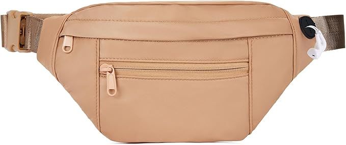 Telena Crossbody Fanny Pack for Women Men Fashion Waist Pack Belt Bag with 4-Zipper Pockets for H... | Amazon (US)