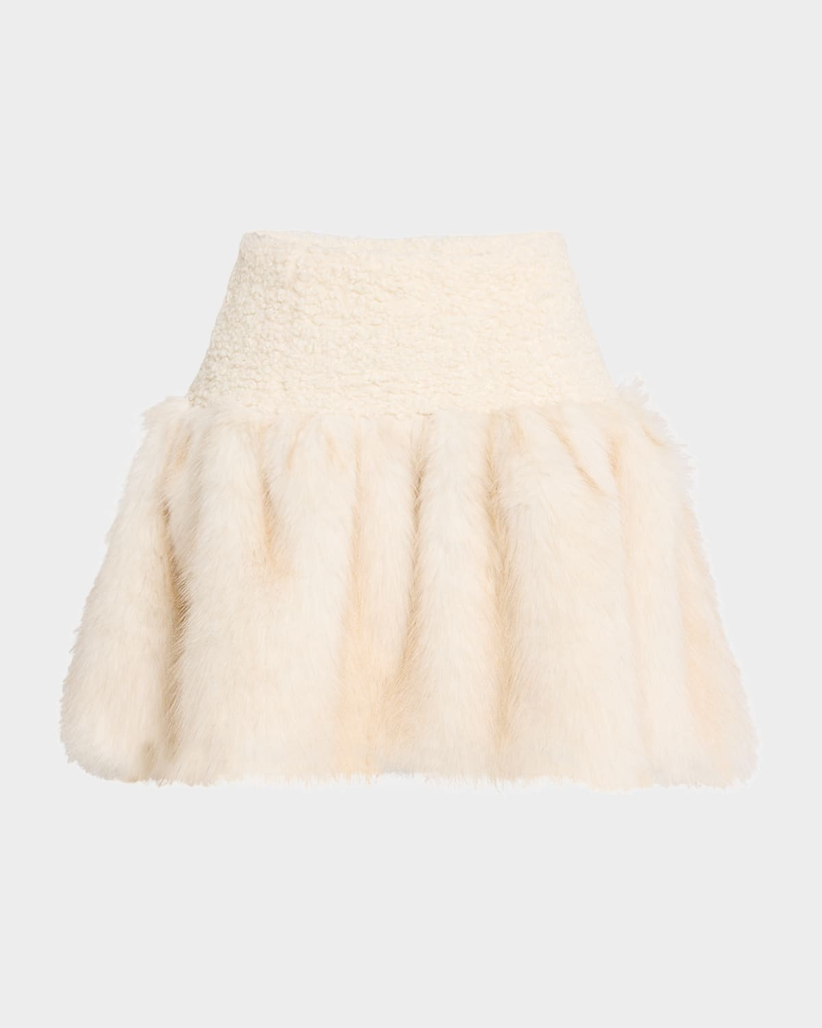 Lita Faux Fur Mini Skirt | Neiman Marcus