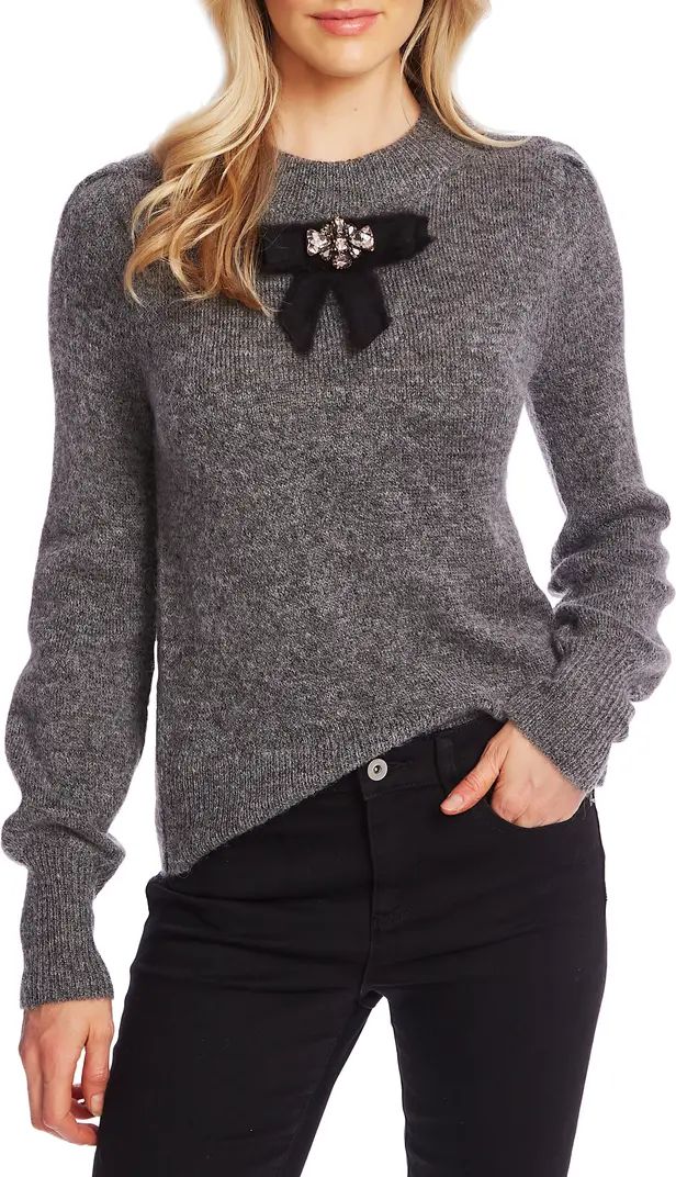 CeCe Jeweled Bow Detail Sweater | Nordstrom | Nordstrom