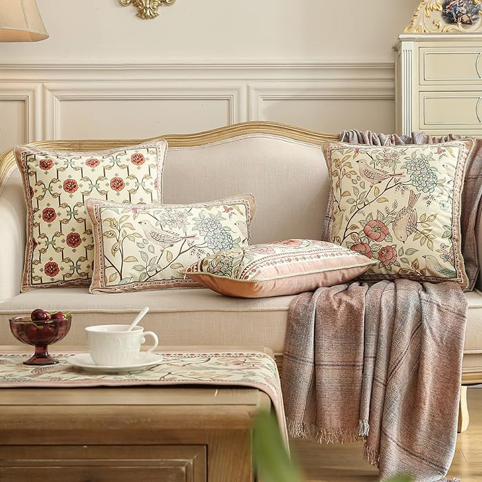 patdrea Velvet Euro Sham Decorative Throw Pillow Covers Set Soft Durable Cushion Cases Pillowcase... | Amazon (US)