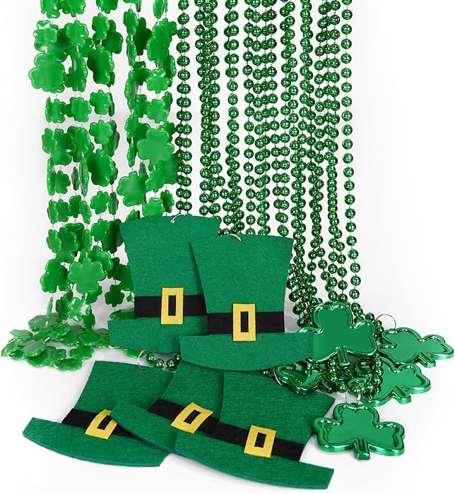 HOOSUN 15 Pack St Patricks Day Beads Necklaces Bulk,St Patricks Day Decorations Accessories for P... | Amazon (US)