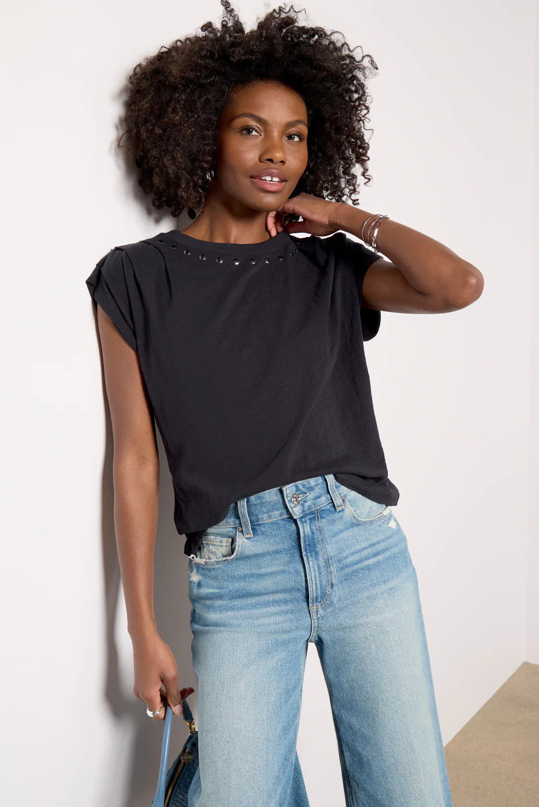 Jaden Stud Muscle Tee | Evereve