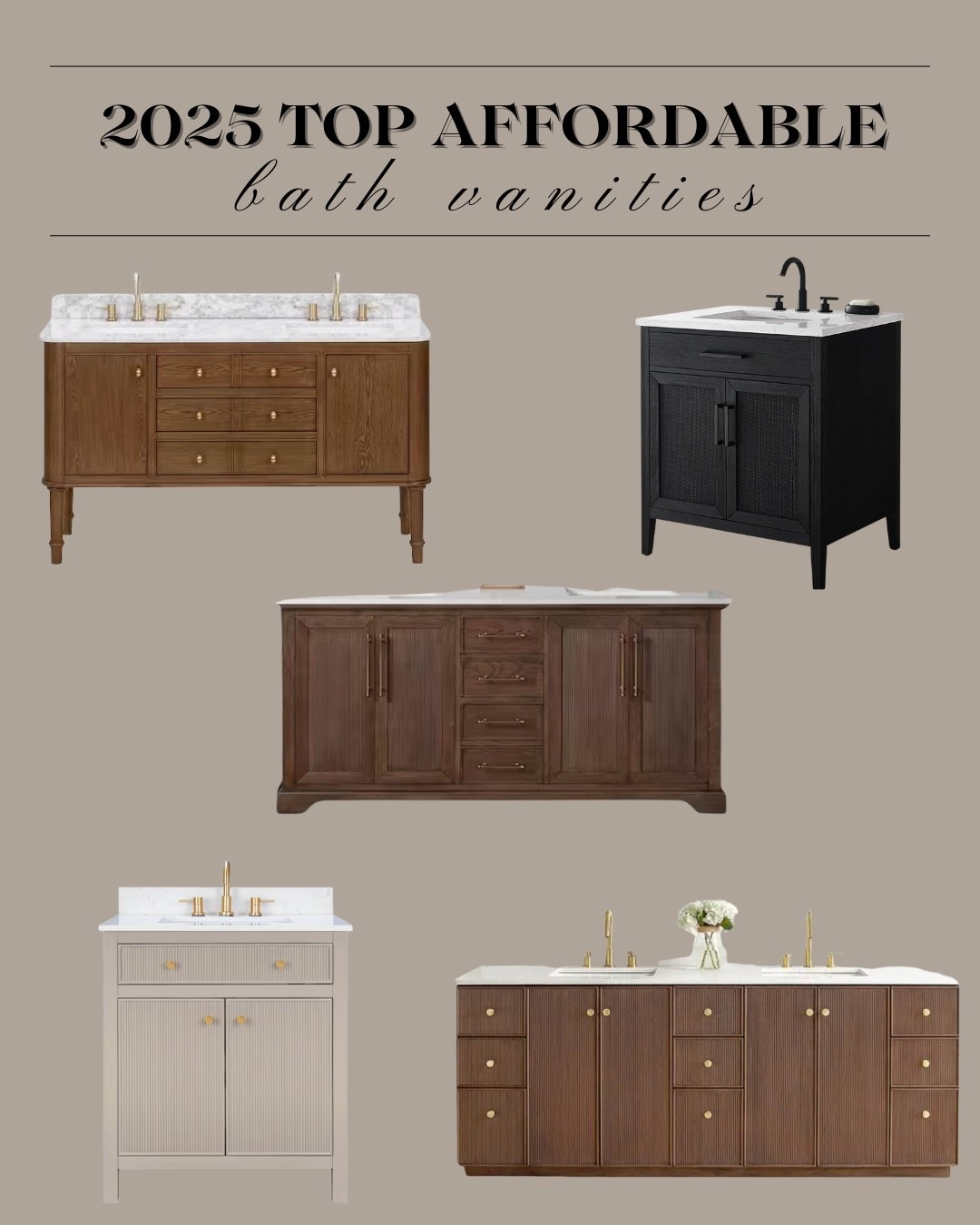 Top 5 favorite affordable vanities that we used for design projects!! 

#LTKHome
