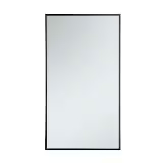 Medium Rectangle Black Modern Mirror (36 in. H x 20 in. W) WM84072Black - The Home Depot | The Home Depot