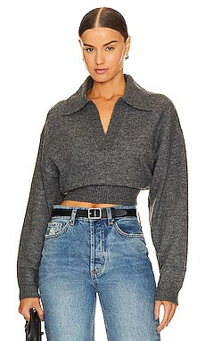 L'Academie x Marianna Azaria Sweater in Charcoal Grey from Revolve.com | Revolve Clothing (Global)