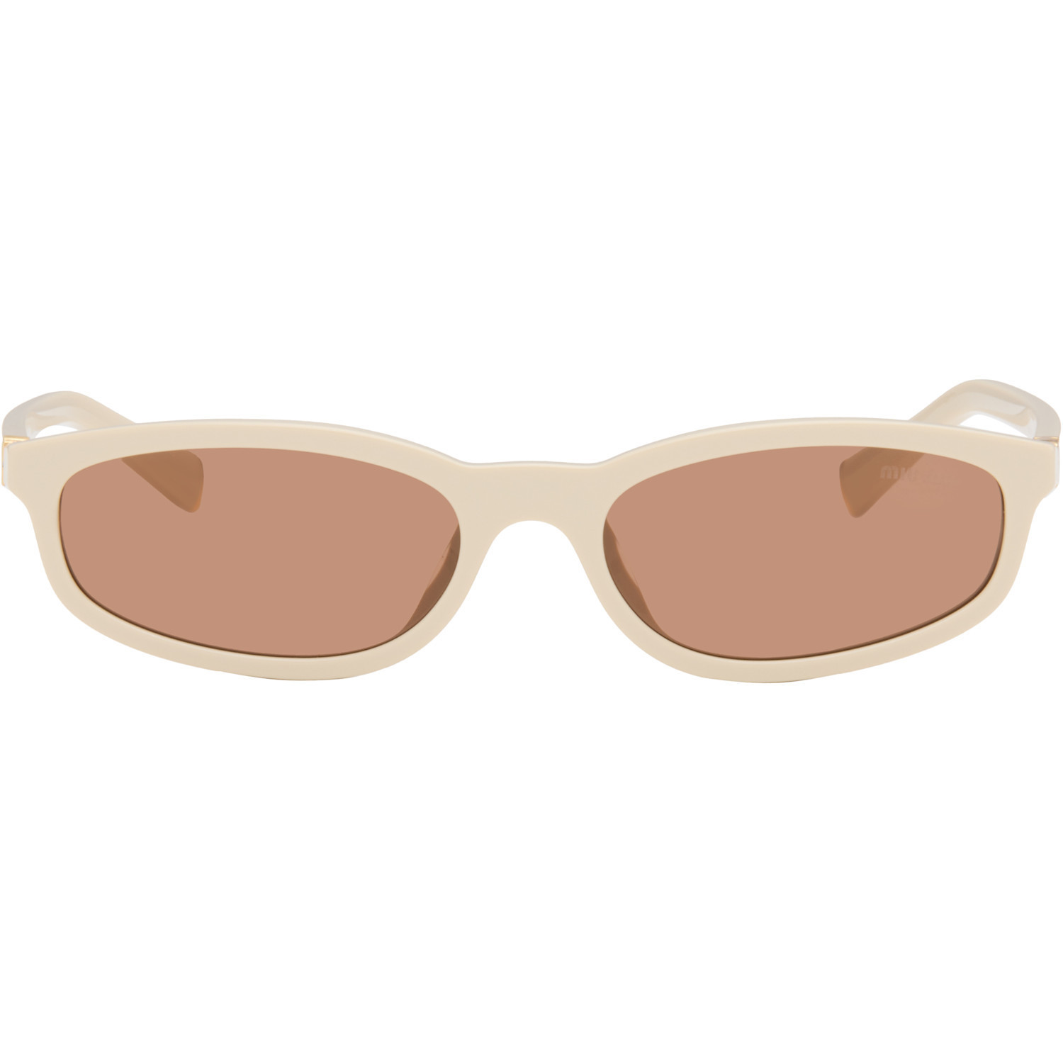 Miu Miu Eyewear Off-White 'Miu Regard' Sunglasses | SSENSE