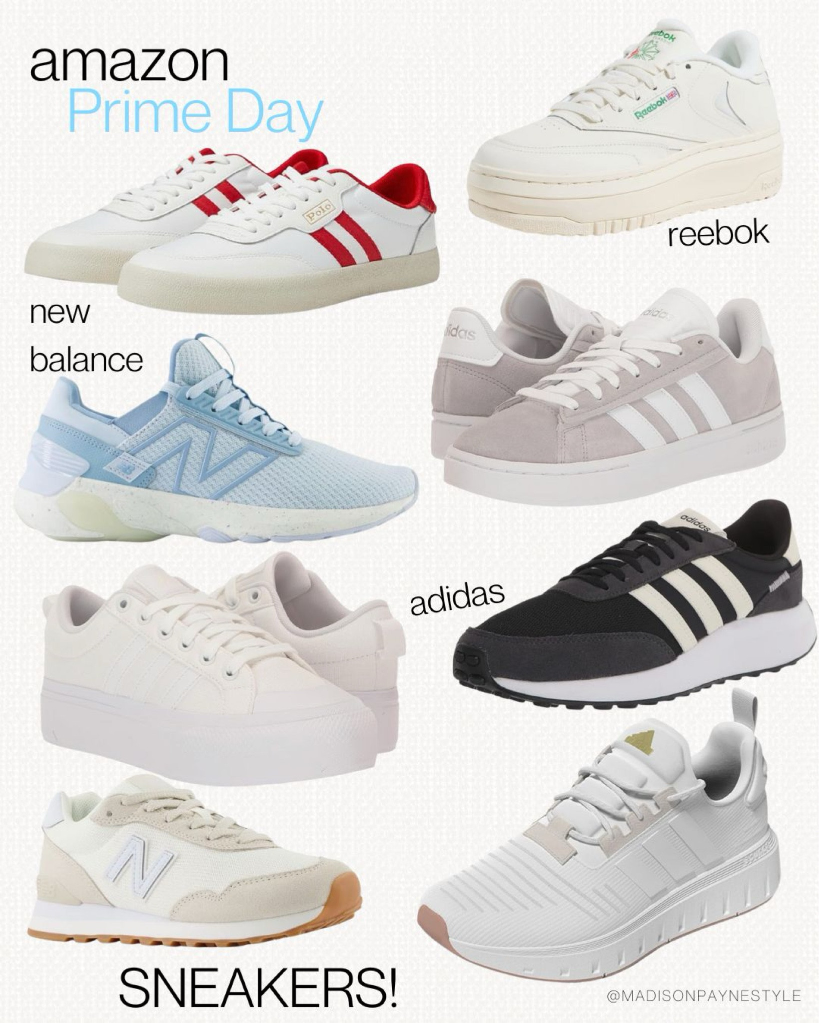 Amazon Prime Day Sneakers 📦💕

prime day, prime sale, prime day sale, amazon prime day, amazon, amazon finds, amazon style, amazon fashion, Madison Payne 

#LTKSaleAlert #LTKShoeCrush #LTKStyleTip