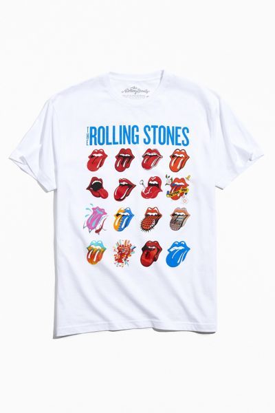 The Rolling Stones Evolution Tee - White M at Urban Outfitters | Urban Outfitters (US and RoW)