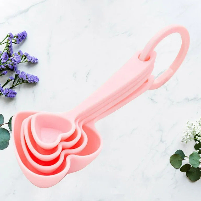 FRCOLOR  3 Sets/12pcs Heart Shaped Measuring Cups Milk Spoon Cute Tableware Bride | Walmart (US)