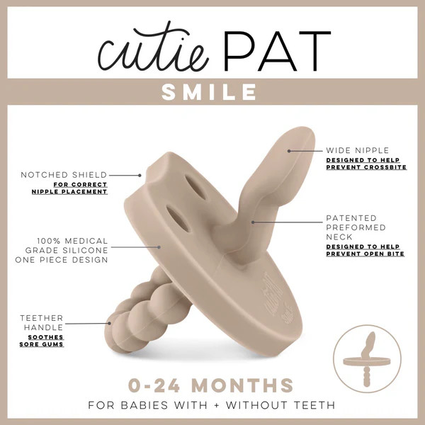 Cutie PAT Smile (0m+) Pacifier + Teether Sets | Ryan and Rose