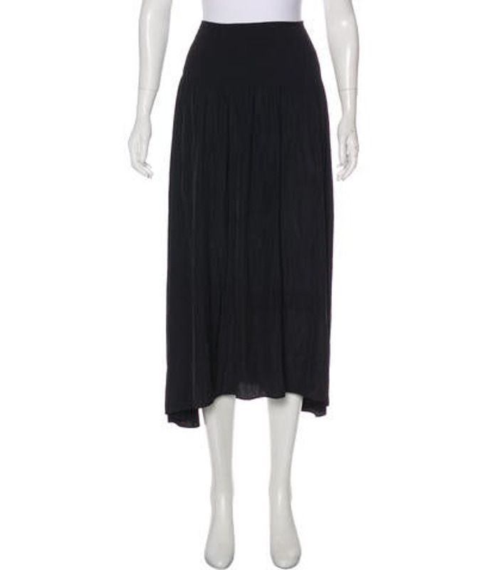 Calypso Asymmetrical Midi Skirt Black Calypso Asymmetrical Midi Skirt | The RealReal