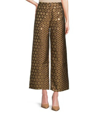 Buru Le Culotte Coordinating Printed High Rise Full Length Coordinating Wide Leg Pants | Dillard'... | Dillard's
