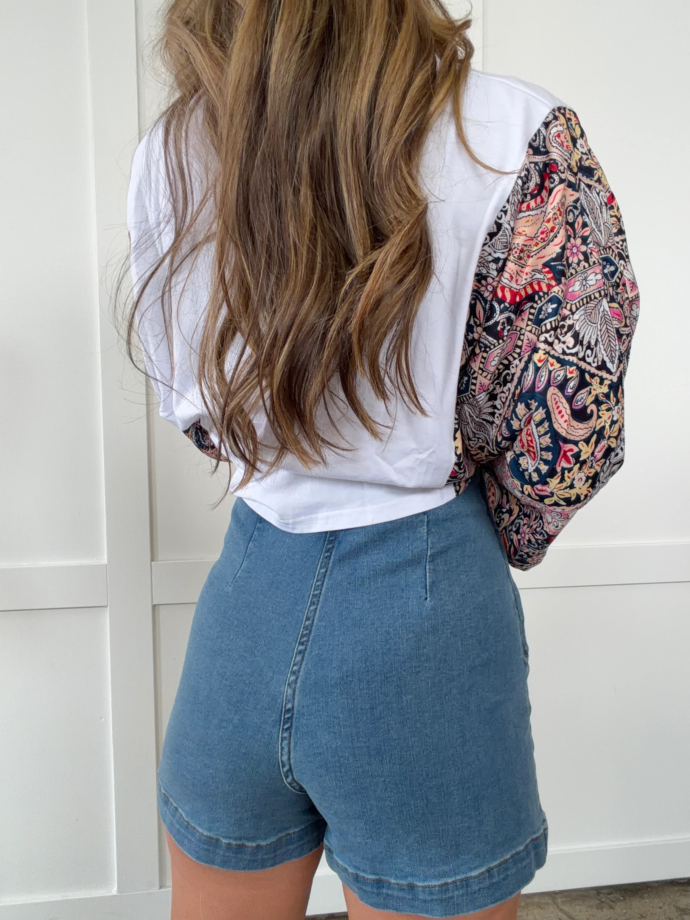 Heather Denim Mini Skort | Willow Boutique