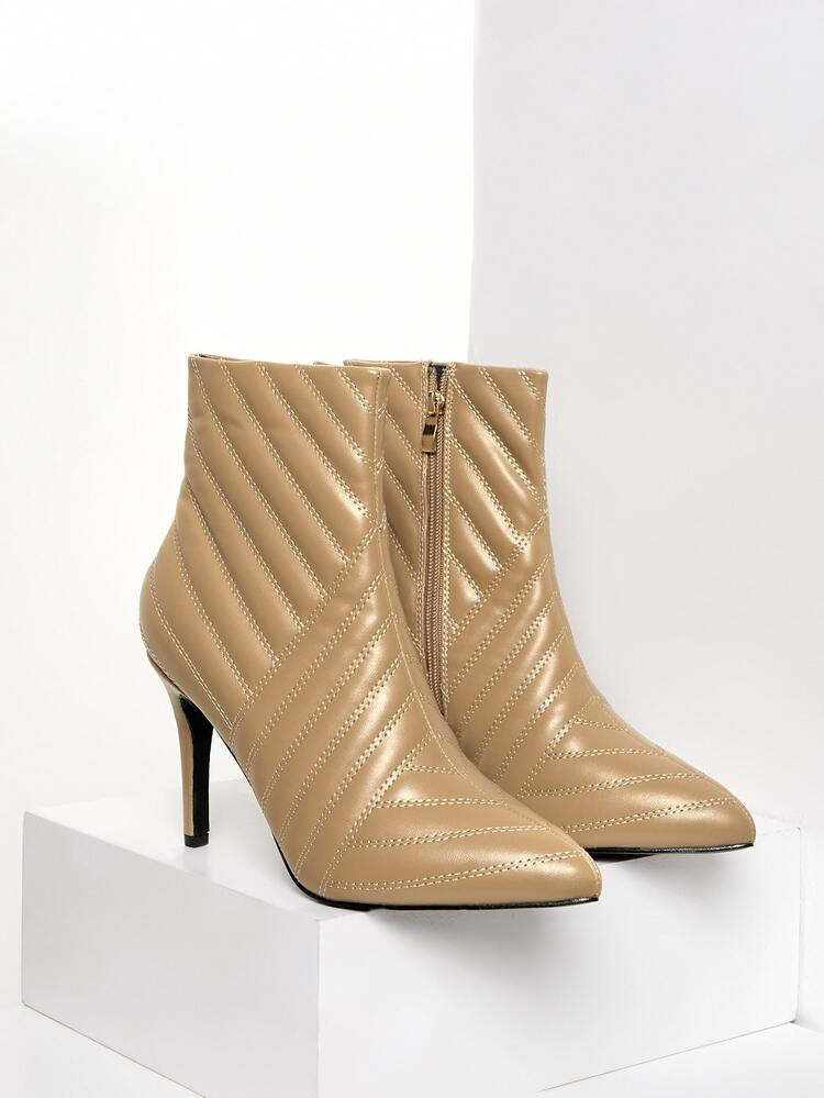 Stiefel mit spitzer Zehenpartie, Stöckelabsatz | SHEIN