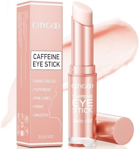 CITYGOO Caffeine Eye Cream Stick: Anti-Aging Firming & Moisturizing Balm for Dark Circles Puffine... | Amazon (US)