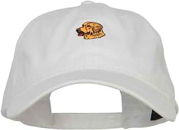 Golden Retriever Embroidered Washed Cap - White OSFM | Amazon (US)