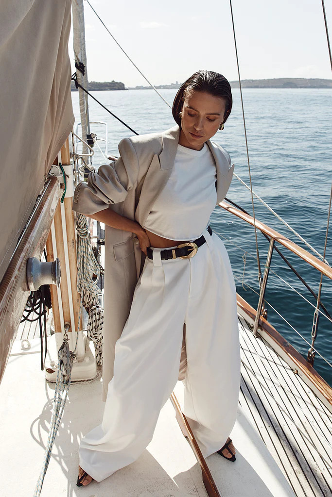 HARLEY WHITE WIDE LEG PANT | DISSH