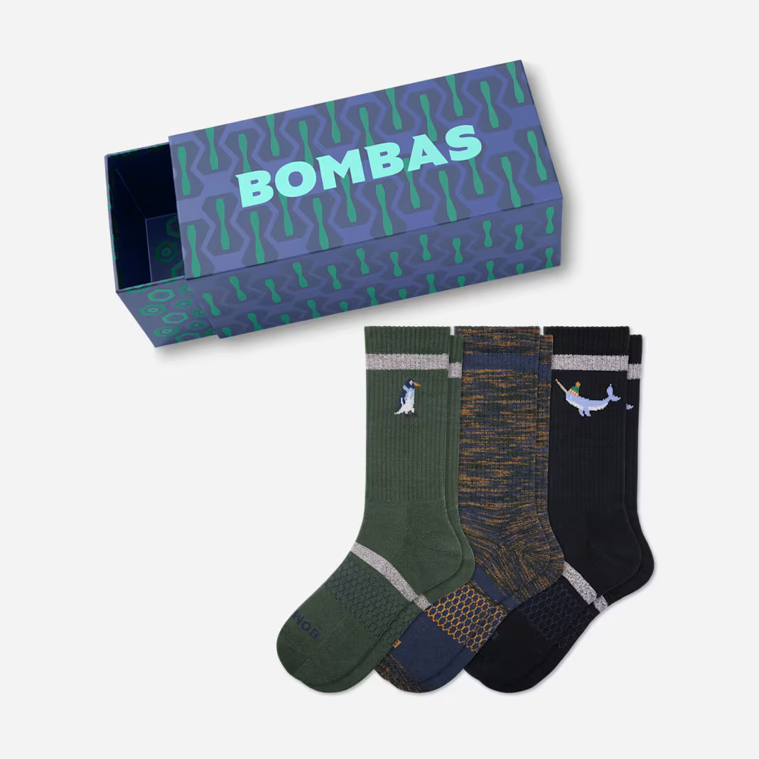 Men's Holiday Calf Sock 3-Pack Gift Box | Bombas