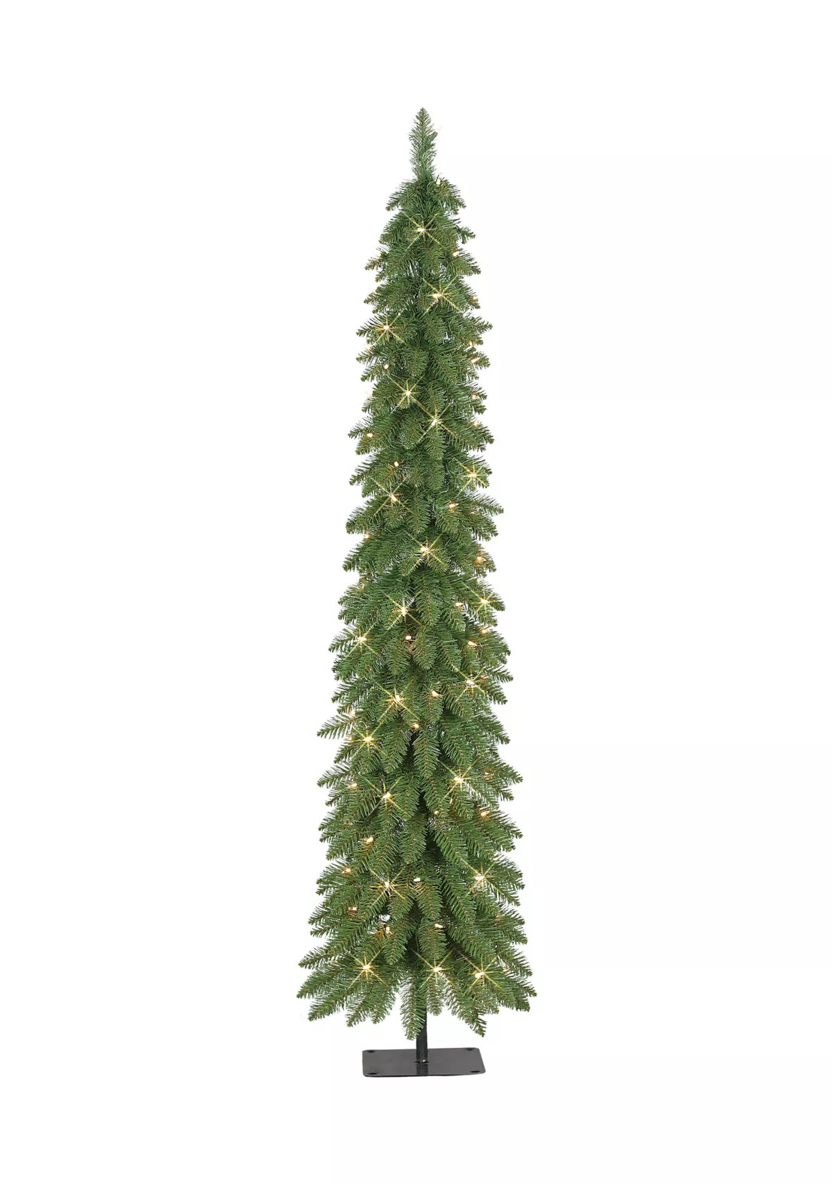 7-foot Pre-Lit Alpine Artificial Pencil Tree 318 Tips 150 Clear Lights | Belk