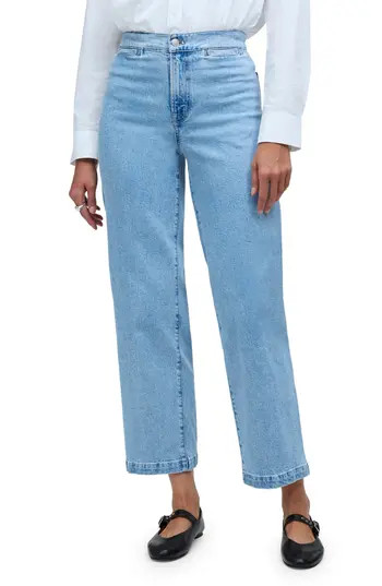 Madewell The Emmett Welt Pocket High Waist Wide Leg Jeans in Kieran Wash at Nordstrom Rack, Size 26 | Nordstrom Rack