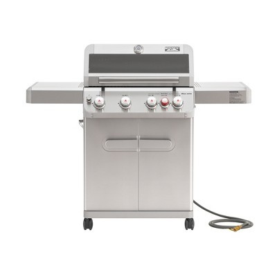 Monument Grills 4+1 Burner Natural Gas Grill with Broil Zone, 50000BTU Stainless Steel Outdoor Grill with Natural Gas Conversion Kit M415BZNG | Target