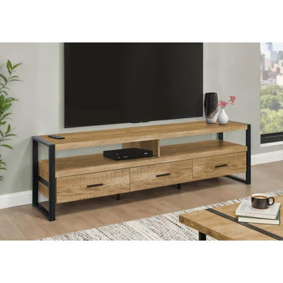 Modern TV Console with Storage Drawers and Media Center | Wayfair North America