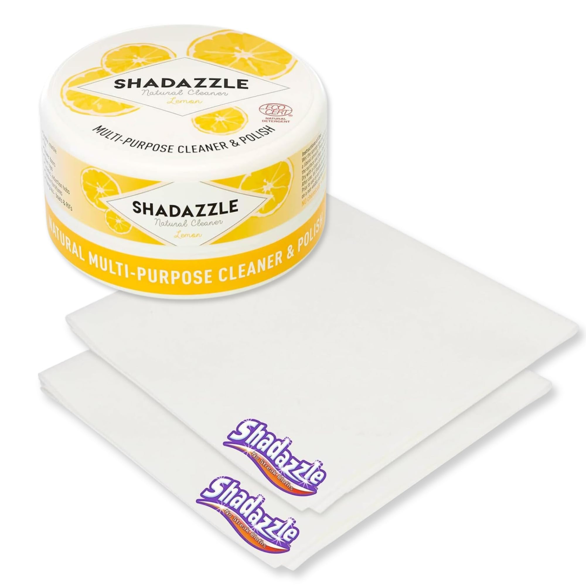 Shadazzle Nanofiber Cleaning Cloth and All Purpose Cleaner and Polish Lemon | Amazon (US)