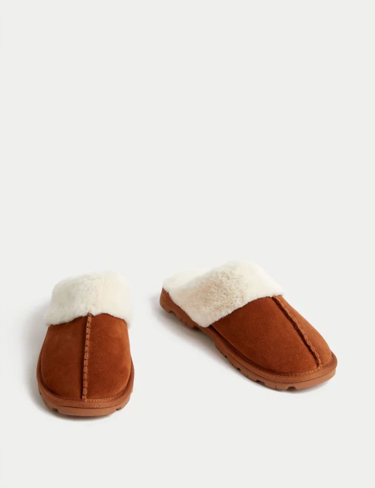 Suede Faux Fur Lined Mule Slippers | Marks & Spencer (UK)