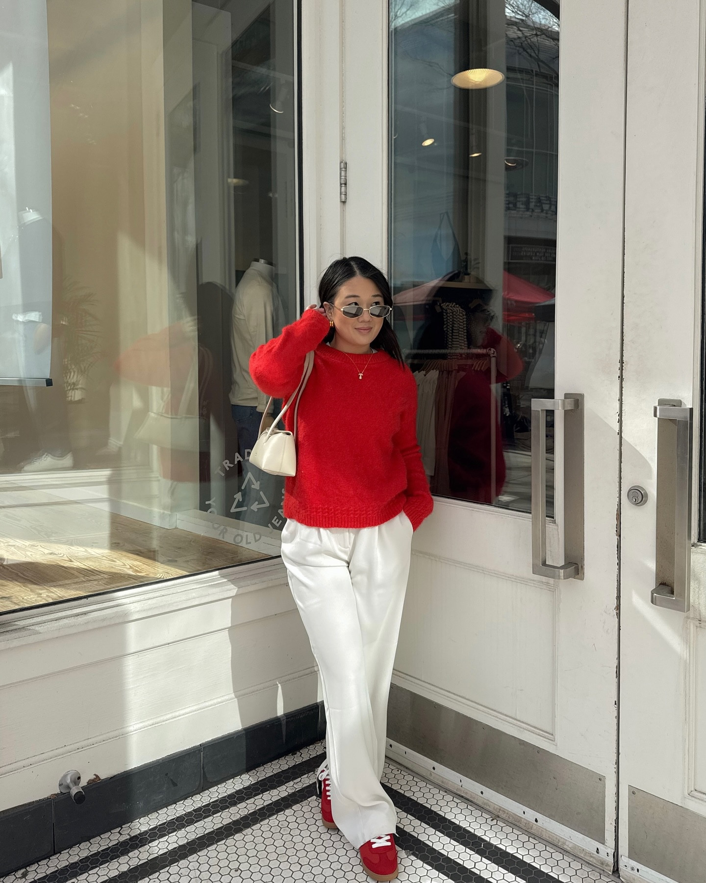 red sweater. Trousers. Winter outfits  ♥️ 
.
.
.
.
.
.
winter fashion. winter outfits. winter outfit ideas. minimal style. ootd. outfit inspo. red sneakers. red sweater. vday outfits. valentines day. pinterest outfits. pinterest aesthetic. freja handbag. Parisian style. just girly things. 
#valentinesdayoutfit #minimalstyle #justfab

#LTKSaleAlert #LTKStyleTip #LTKFindsUnder100