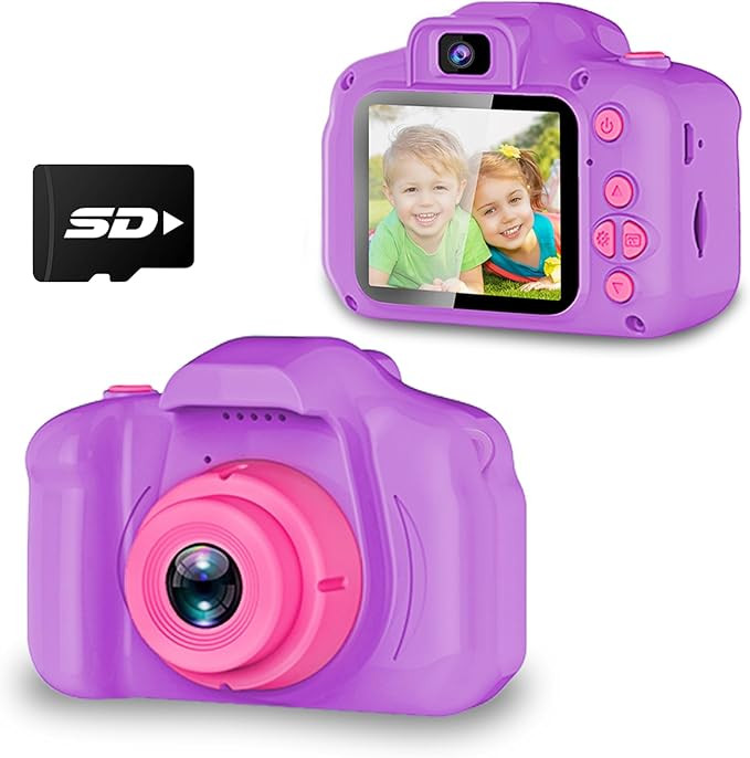 Upgrade Kids Selfie Camera, Christmas Birthday Gifts for Girls Age 3-9, HD Digital Video Cameras ... | Amazon (US)