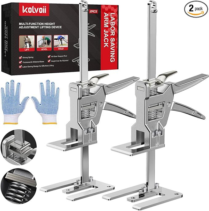 Kolvoii Labor Saving Arm Jack, 2 Pack Stainless Steel Construction Jack, Versatile and Easy to Us... | Amazon (US)