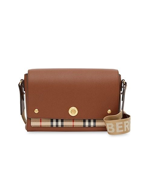 Medium Note Leather & Vintage Check Crossbody Bag | Saks Fifth Avenue