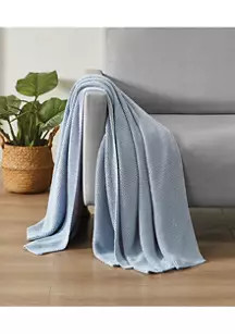 Moss Stitch Throw Blanket | Belk