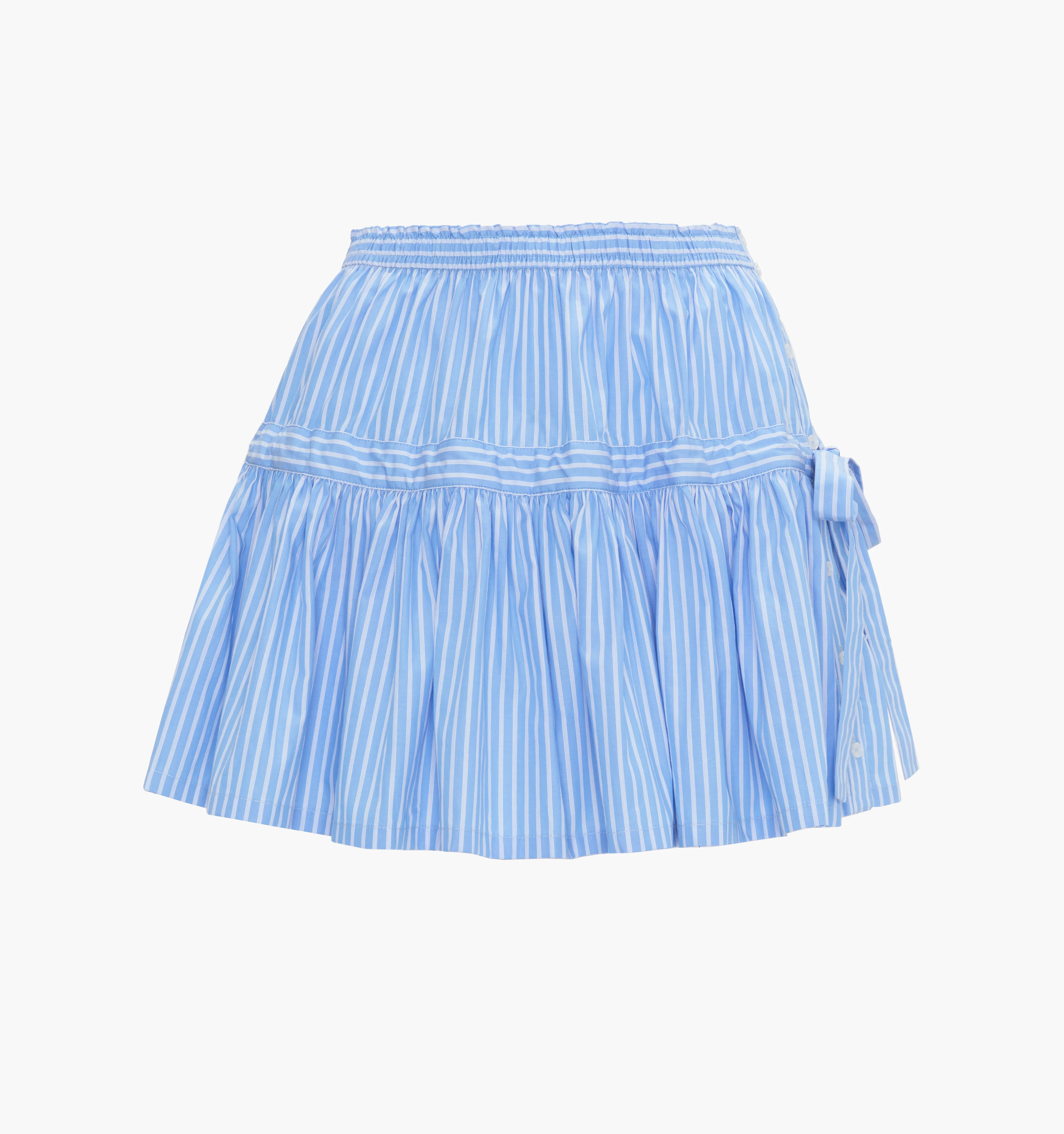The Chelsea Skirt | Blue Stripe / L | 100% Cotton | Hill House Home | Hill House Home US