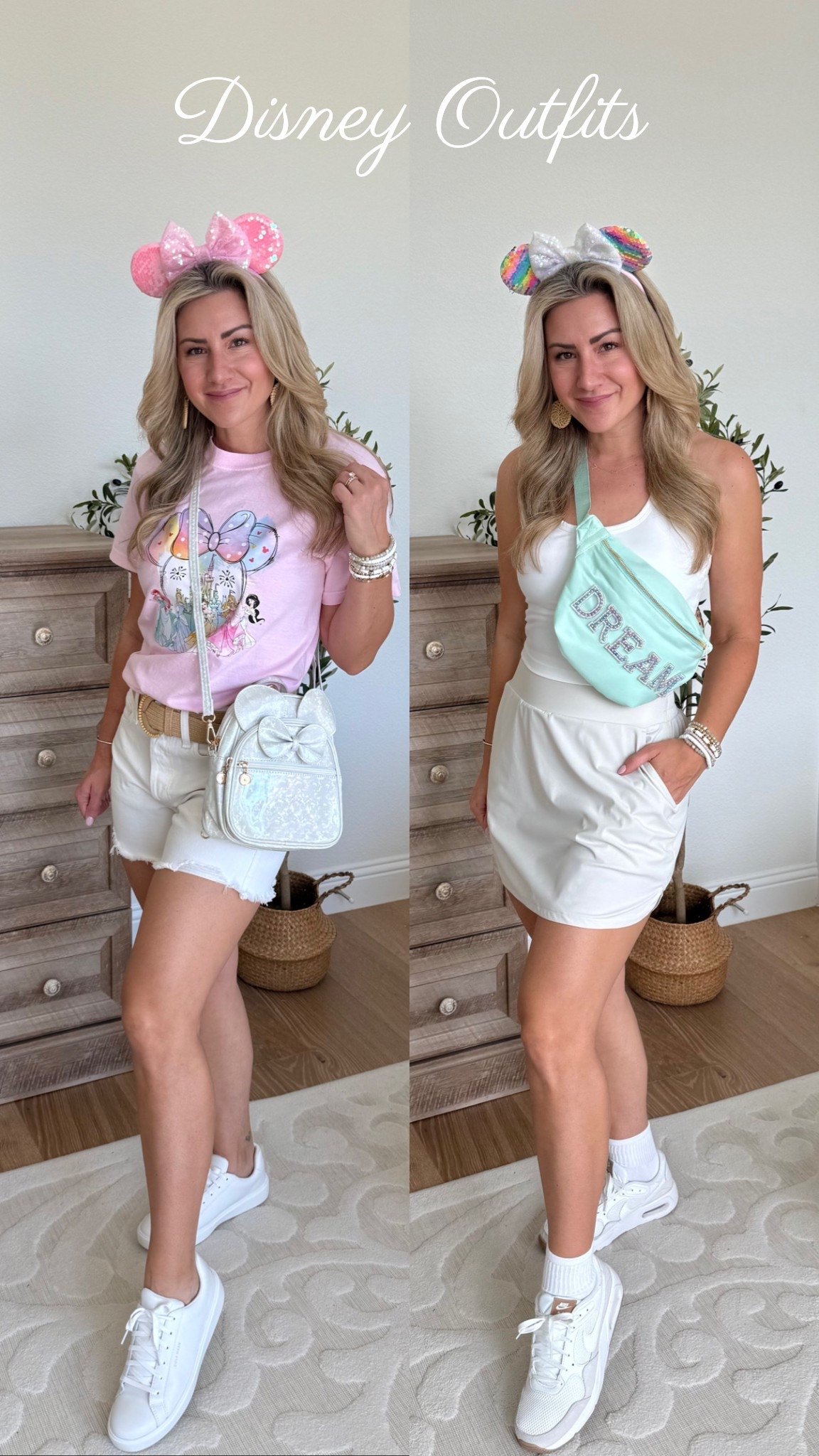 DISNEY OUTFITS for the girly mom, perfect for hot park days! 💗🪄

Princess graphic tee from Etsy 👑 comes in adult and youth sizes so you can match with your girl(s)! 

Amazon sequin Minnie ear headbands and metallic backpack/crossbody bag - both come in a TON of colors 🫶🏼 

Amazon cute and comfy white tank with built-in bra and nude tennis skort - wearing medium in both pieces!

Amazon belt bag and pearl ABC letter patches - SO easy to peel and stick these patches right onto the bags, no ironing needed!

#disneyoutfits #disneymom #disneymomoutfits #disneystyle #disneyfashion #amazondisneyoutfits #athleticdresses #tennisdresses #tennisskort #amazondresses #athleticwear #comfyoutfits #comfystyle #girlmom #matchingdisneyoutfits #matchingdisneyshirts #disneybeltbag #disneybag #disneylooks #minnieheadband #funmomoutfits #colorfulstyle #pinkdress #disneyprincess #disneyvacation #disneypacking 



#LTKFindsUnder50 #LTKTravel #LTKStyleTip