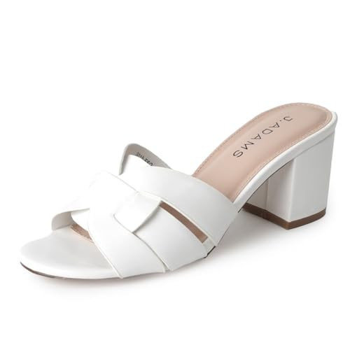 J. Adams Nori Mules for Women - Leather Slip On Heeled Sandals | Amazon (US)