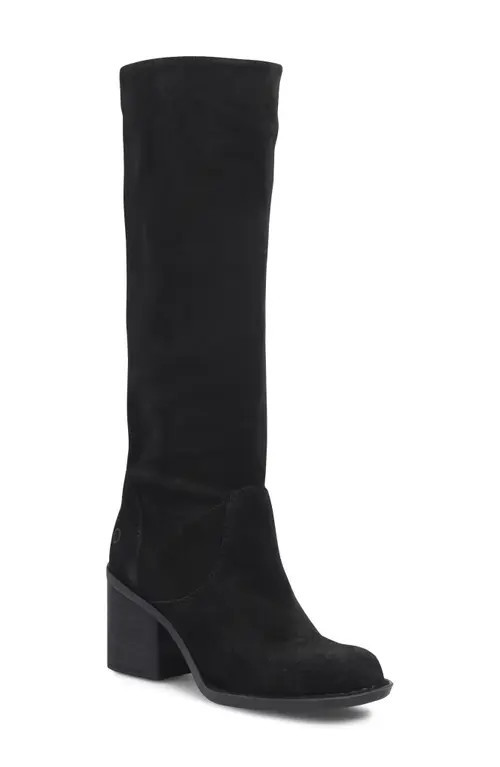 Børn Thea Knee High Boot in Black Suede at Nordstrom, Size 7 | Nordstrom