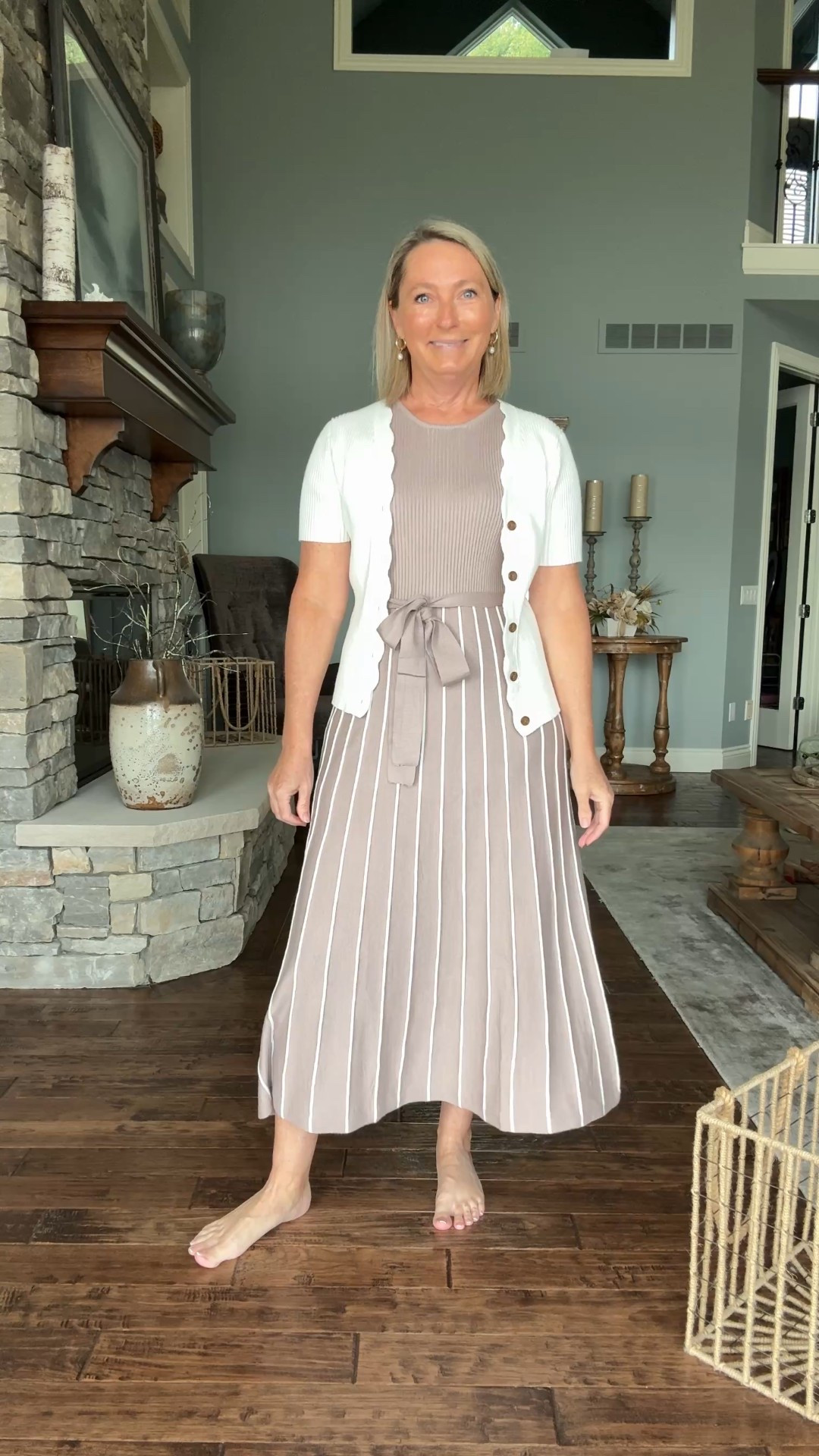 Here is a great dress option for church, dinner or to take with you on vacation. It is a sleeveless sweater dress that comes in many colors and is a really nice quality for fall paired with a layering piece and heels or flats. You can shop this look through the link in my Instagram bio or on the post page of my YouTube channel 

#LTKOver40 #LTKFindsUnder50